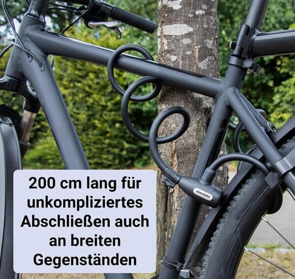 Langes Kabelschloss mit Zuklick-Mechanismus "Paris" – Bild 2