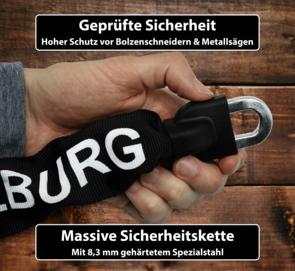 Extra-langes Sicherheits-Kettenschloss "Helsinki" – Bild 2