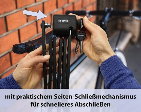 Langes Sicherheits-Faltschloss "Mailand" – Bild 7